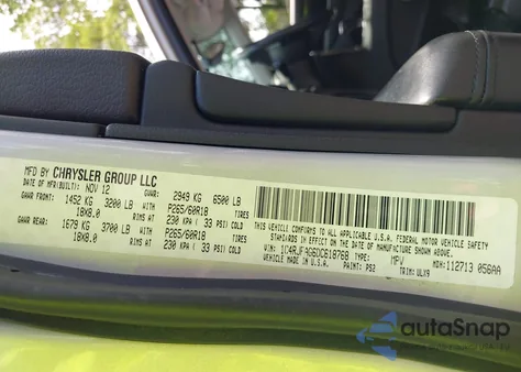 2013 Jeep Grand Cherokee Laredo from USA, damaged, VIN 1C4RJFAG6DC618768